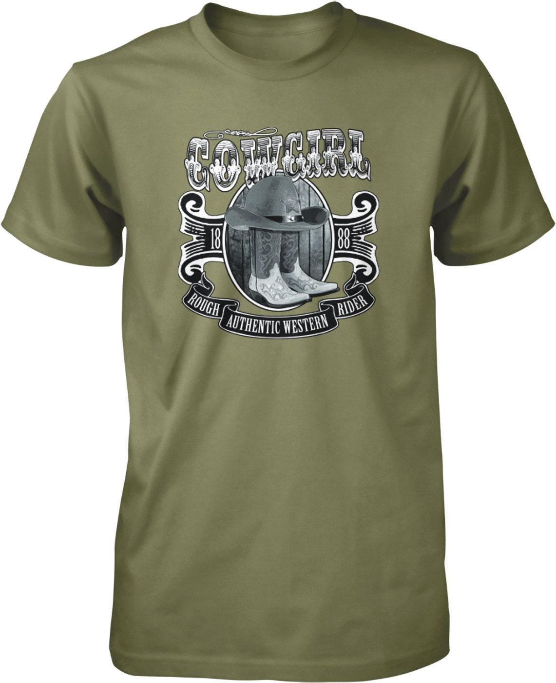 Western Cowgirl T-Shirt – Authentic Classic Western Tee With Durable Taped Neck