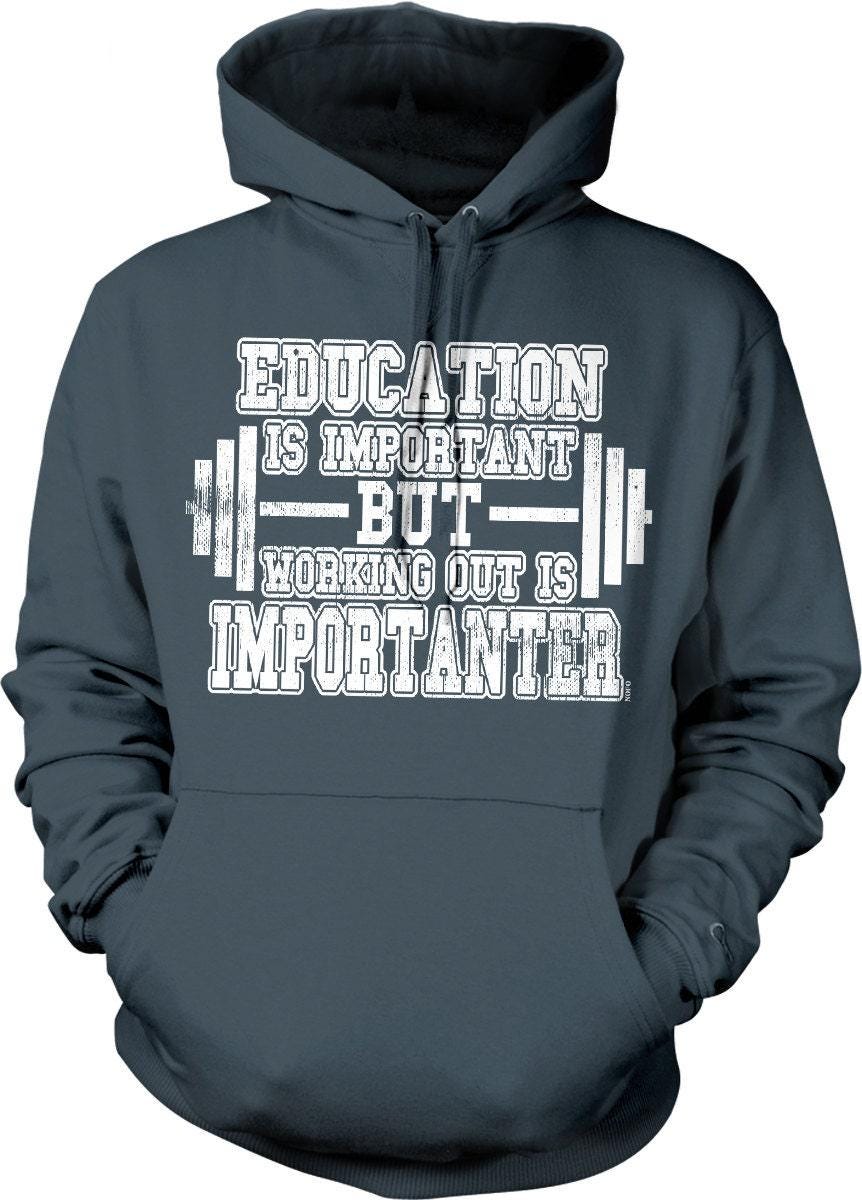 Motivational Fitness Sweatshirt - Casual Workout Hoodie With Pouch Pocket & Soft Cotton Blend