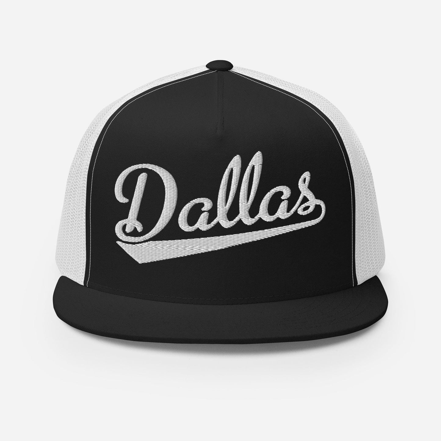 Dallas Snapback Hat – Custom Embroidered Flat Bill Cap with Mesh Back