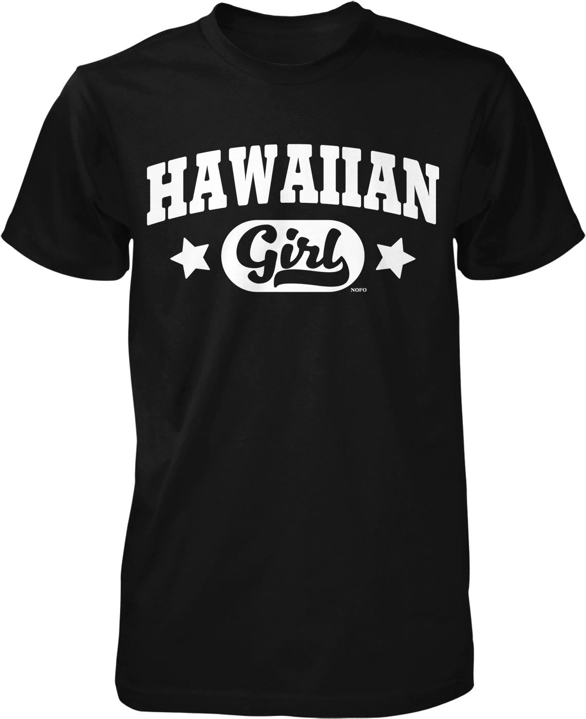 A black t-shirt with white text and graphics printed on it.