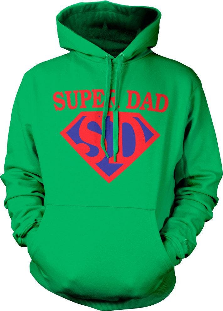 Super Dad Hoodie - Comfortable Mens Hoodie With Double Ply Hood & Pouch Pocket