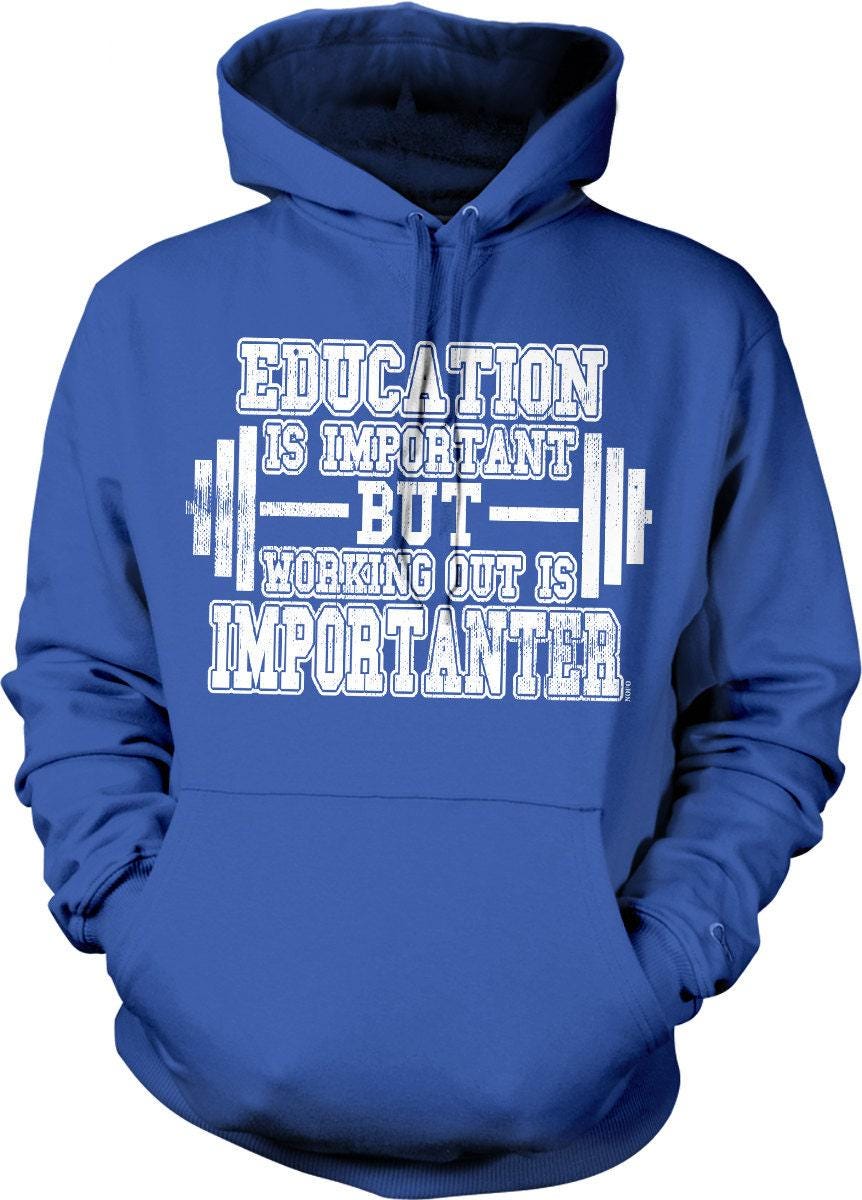 Motivational Fitness Sweatshirt - Casual Workout Hoodie With Pouch Pocket & Soft Cotton Blend
