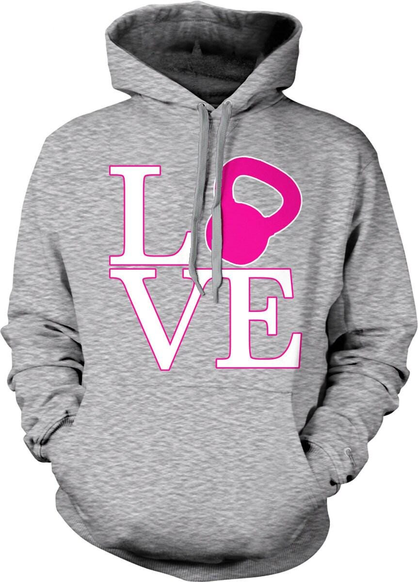 Kettlebell Workout Hoodie - Comfortable Gym Hoodie With Pouch Pocket & Durable Cotton Blend