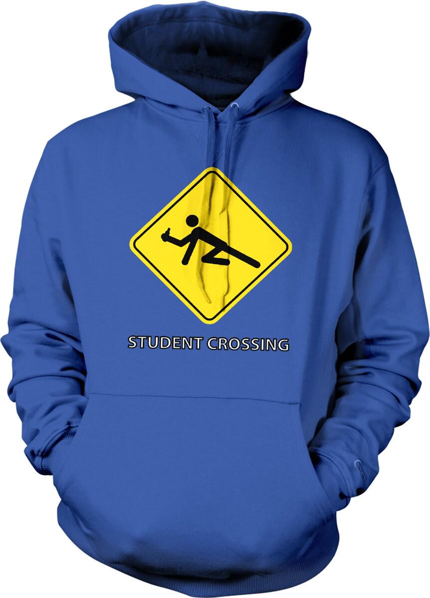 Drunk Hooded Sweatshirt - Student Crossing Pouch Pocket College Party Hoodie