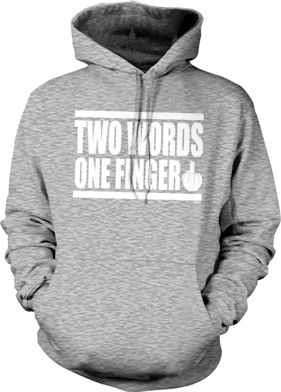 Hooded Sweatshirt – Pouch Pocket One Finger Hoodie With Double Ply Hood & Draw Cord