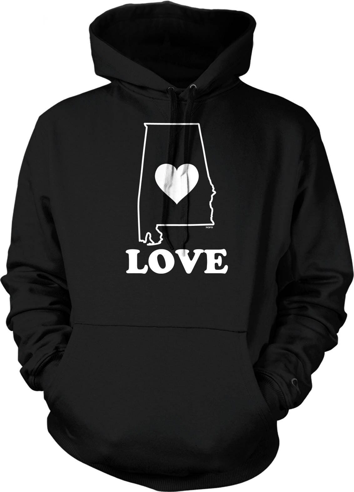 Alabama Love Hoodie – Cozy Cotton Blend Sweatshirt With Pouch Pocket & Double Needle Seam