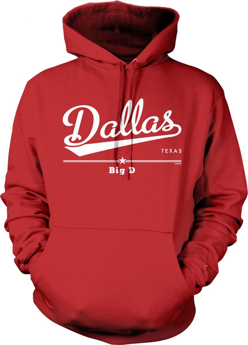 Dallas Hooded Sweatshirt - Authentic Texas Hoodie With Pouch Pocket & Draw Cord