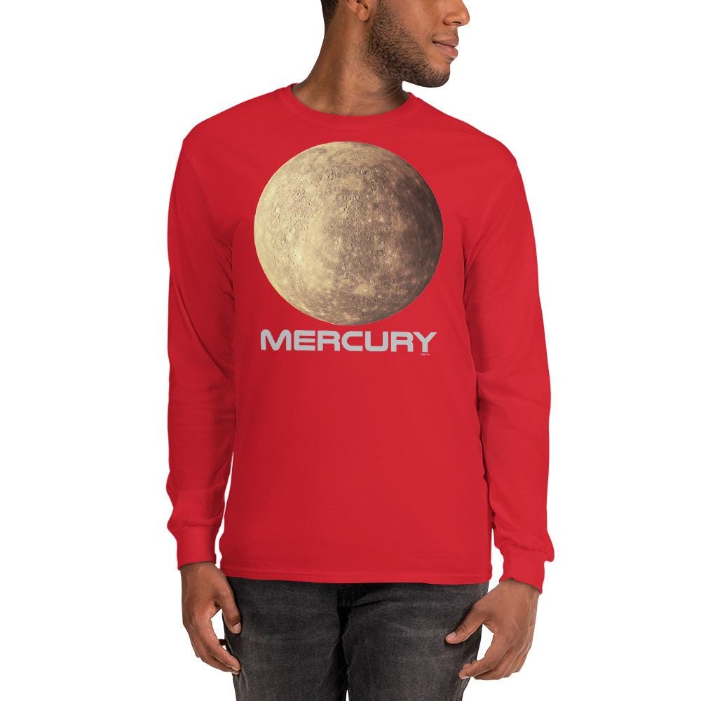 Planet Mercury Men’s Long Sleeve Shirt