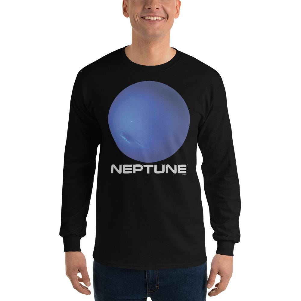 Planet Neptune Men’s Long Sleeve Shirt