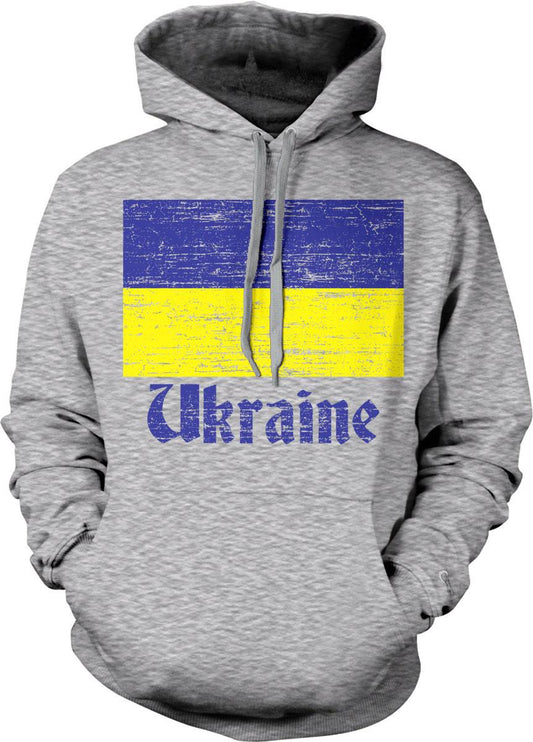 Ukraine Flag Hoodie – Yellow Blue Sweatshirt With Pouch Pocket & Durable Seams