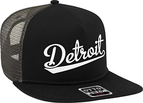 NOFO Clothing Co Detroit Script Baseball Font Snapback Trucker Hat