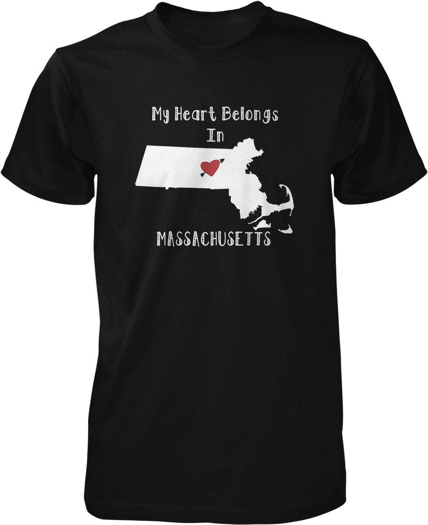 NOFO Clothing Co My Heart Belongs in Massachusetts Men's T-Shirt