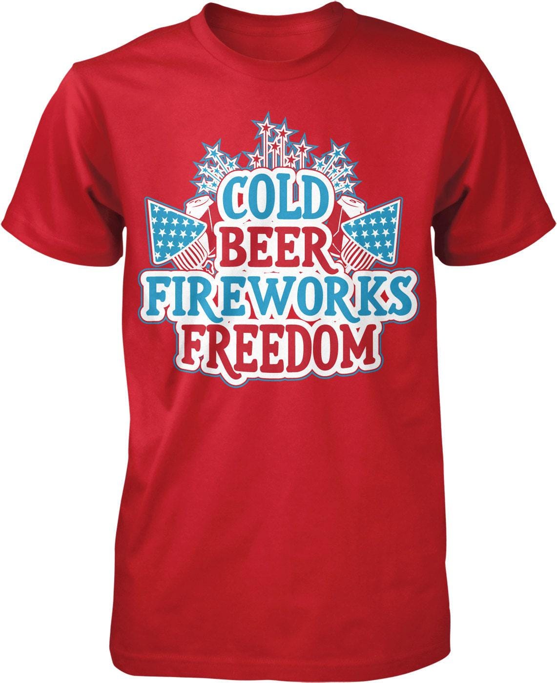 Independence Day T-Shirt - USA Patriotic Shirt | July 4th Shirt with Cotton Crew Neck