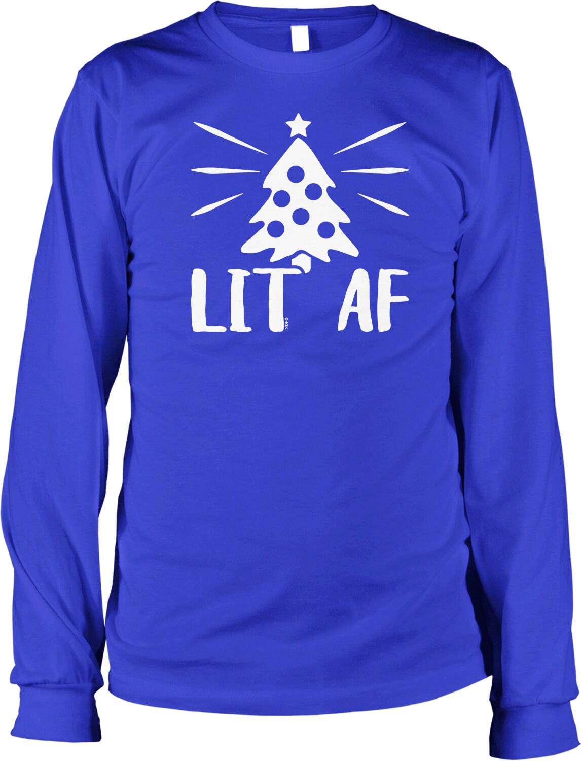 Christmas Tree Shirt - Men's Holiday Shirt | Long Sleeve Tee, Pre Shrunk Cotton