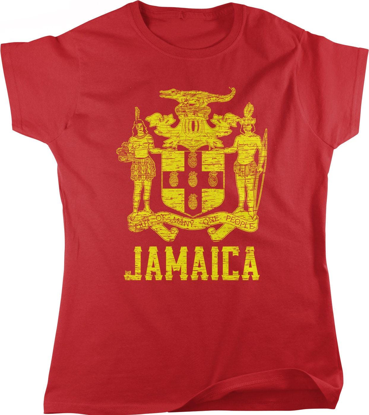 Reggae Inspired T-Shirt – Jamaican Coat of Arms Women's Relaxed Fit Tee
