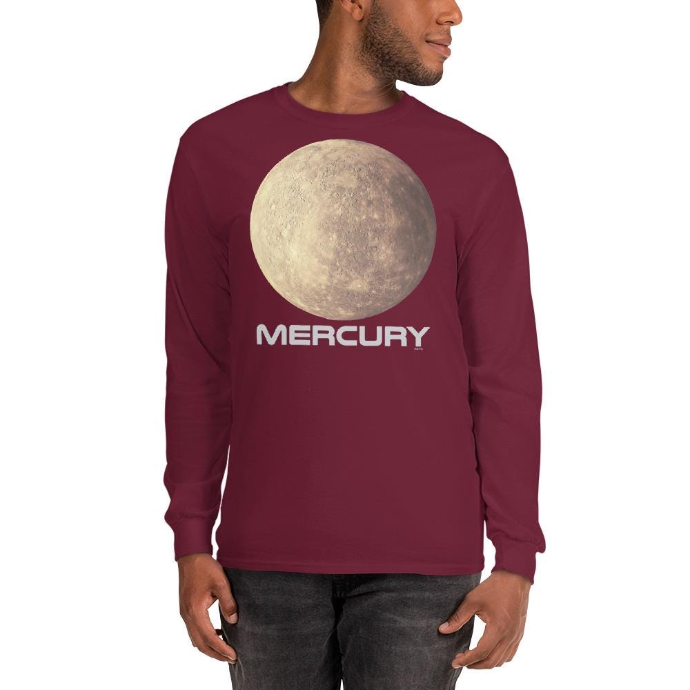 Planet Mercury Men’s Long Sleeve Shirt