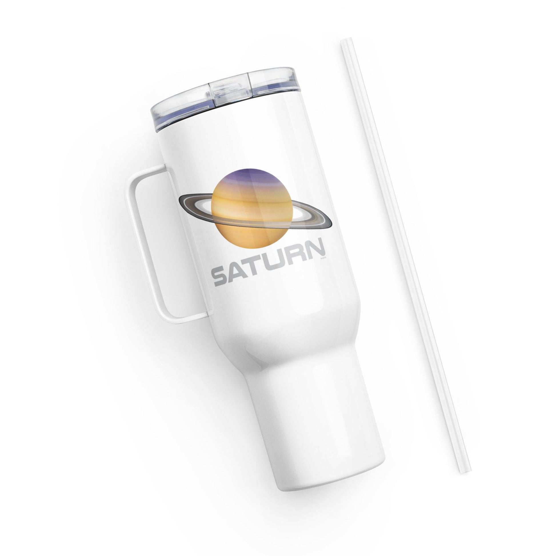Planet Saturn Travel mug with a handle