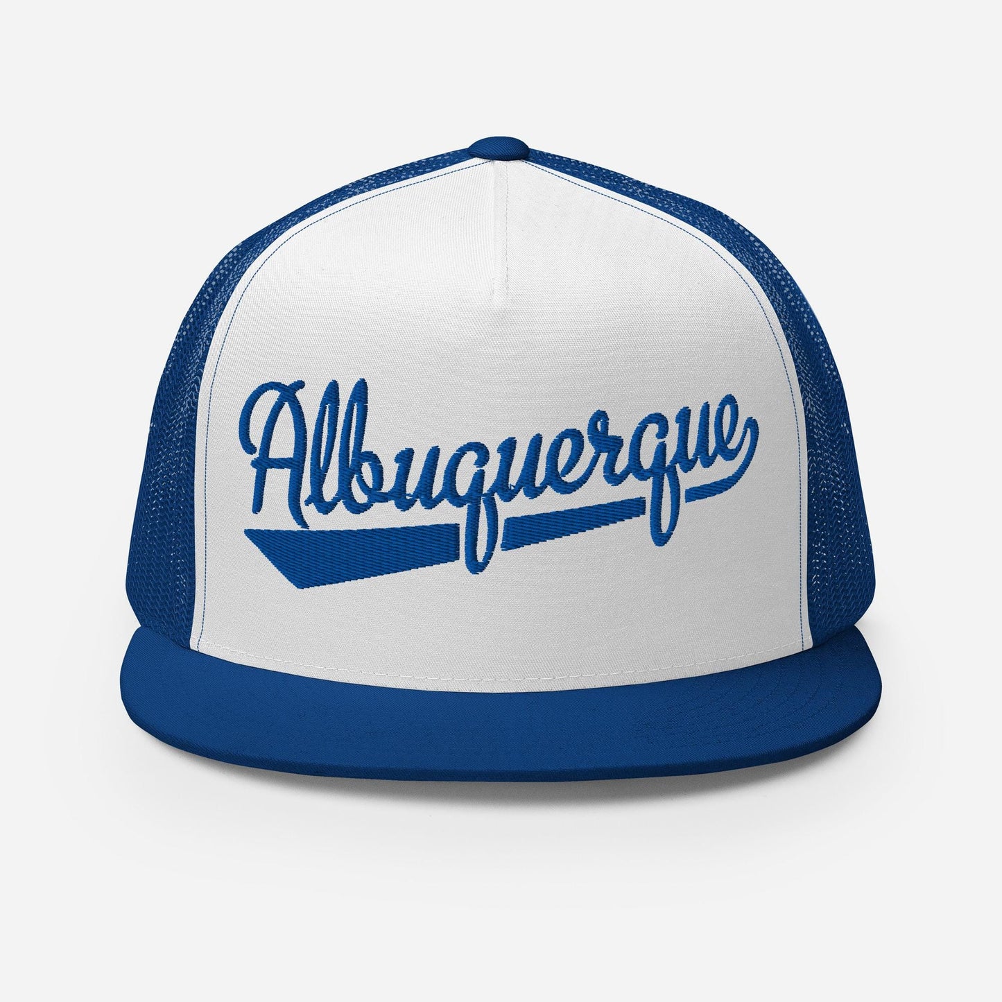 Albuquerque Snapback Trucker Hat - Five Panel Flat Bill Cap With Custom Embroidery