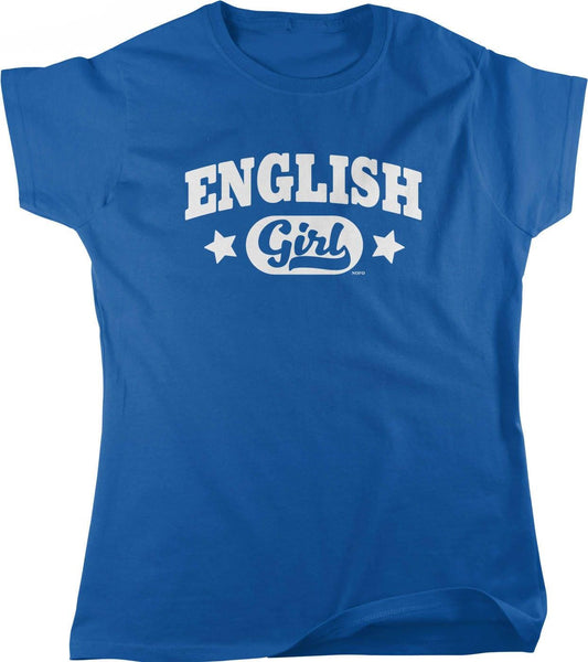 Women's English T-Shirt – Soft Cotton Tee | Casual British Style, Full Cut Shirt