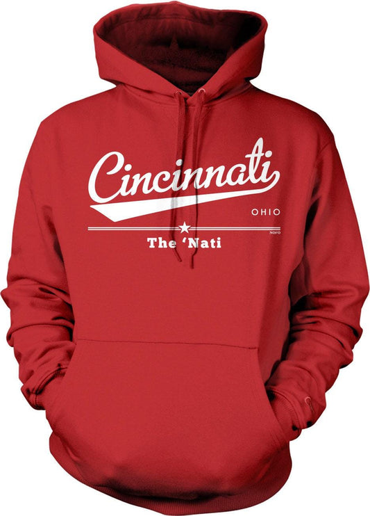 The Nati Hoodie – Cincinnati Ohio Sweatshirt With Double Needle Seam & Pouch Pocket