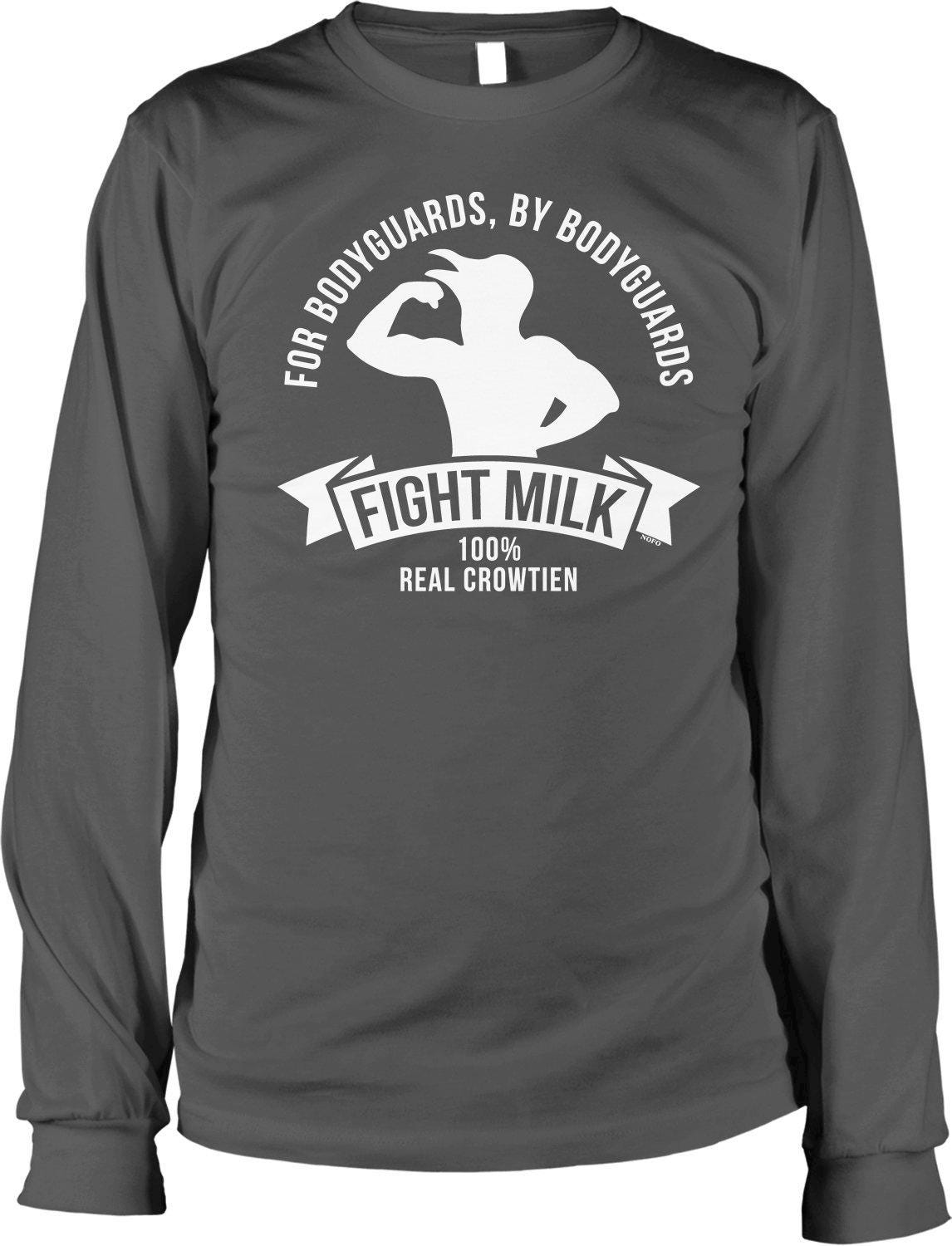 Fight Milk Shirt - Long Sleeve Cotton Casual Shirt With Durable Pre Shrunk Cotton