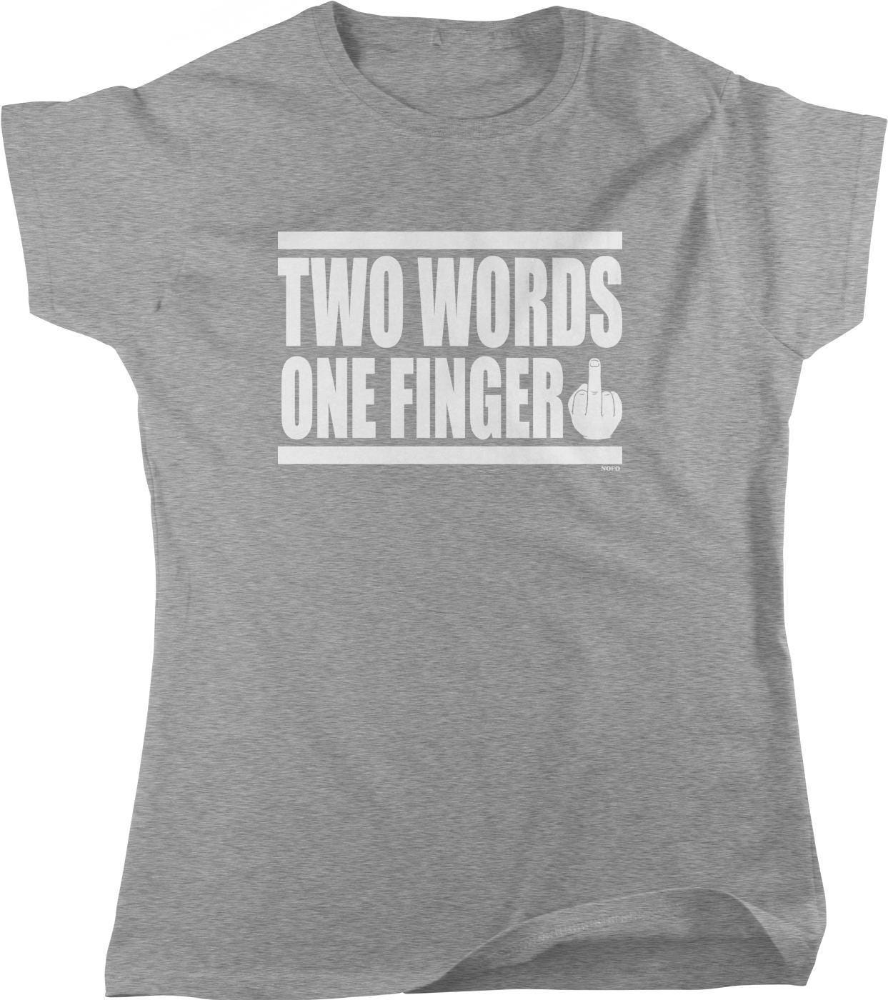 Women's Cotton T-Shirt - Pre Shrunk Cotton One Finger Shirt | Relaxed Fit Tee, Durable Hemmed Sleeves