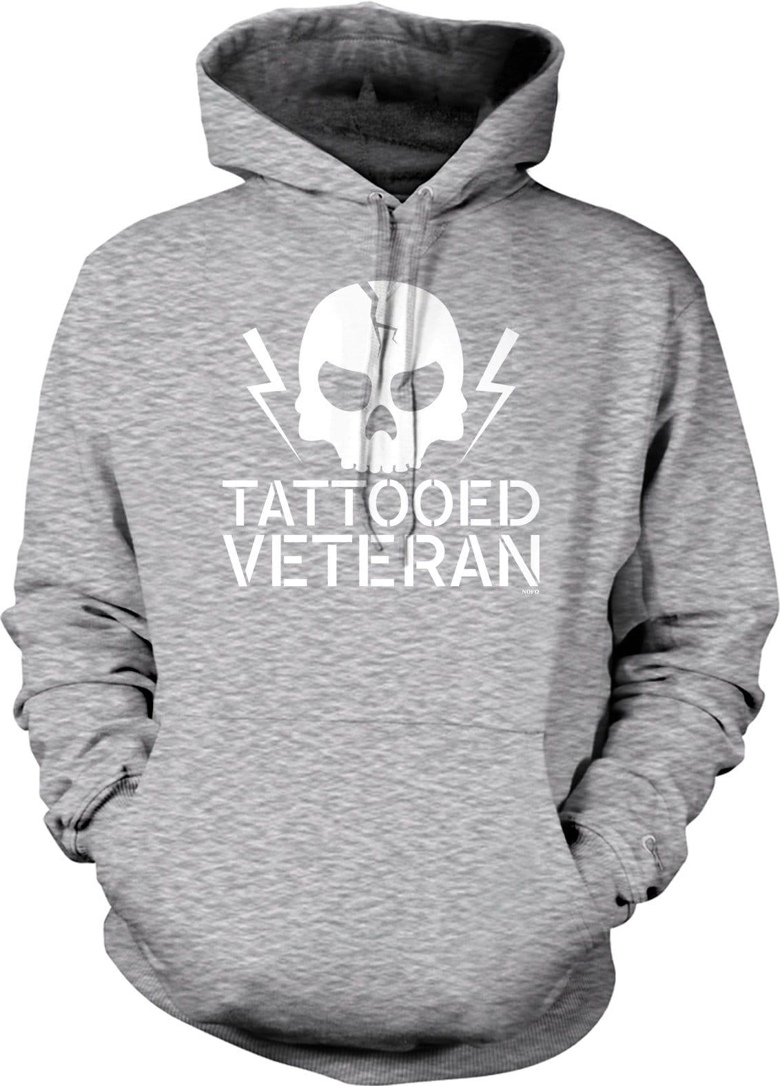 Support Our Troops Hoodie – Tattooed Veteran Sweatshirt With Red White Blue Design