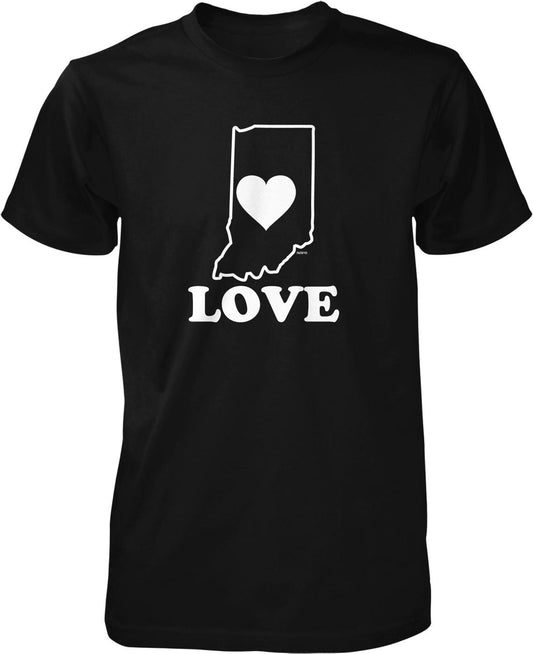 A black t-shirt with a white graphic design and text on it.