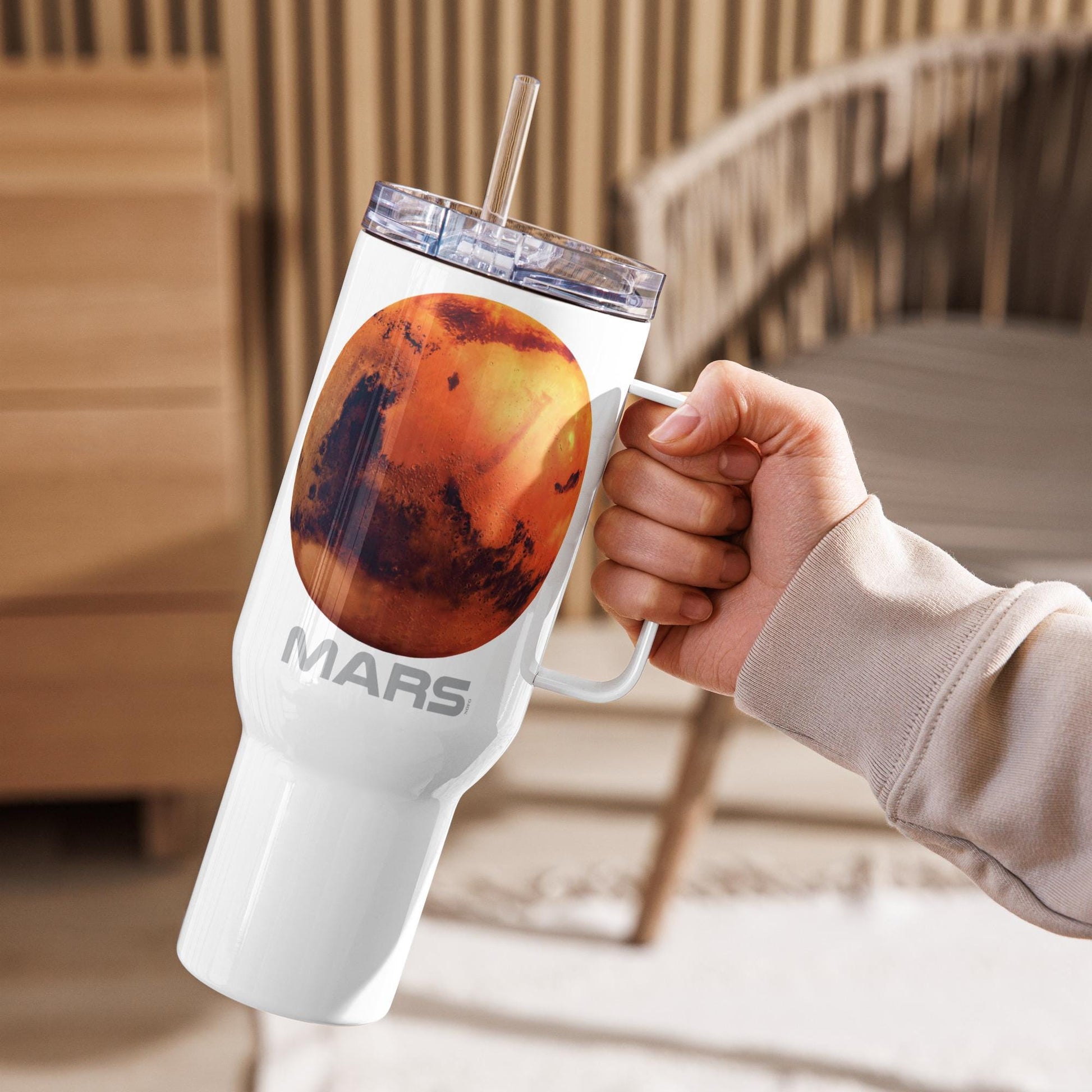 Planet Mars Travel mug with a handle
