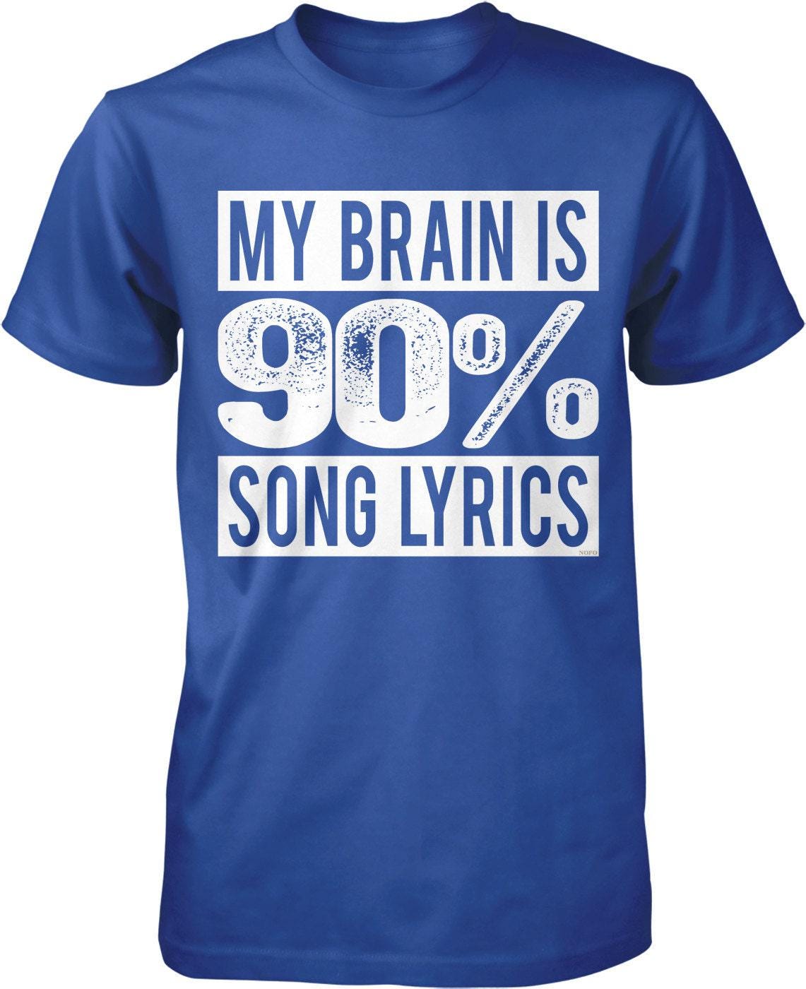 Song Lyrics T-Shirt - Music Lover Tee | Comfort Fit Cotton Blend Shirt