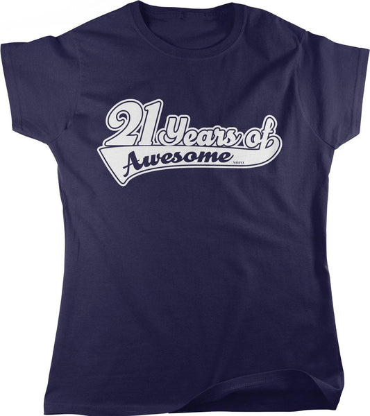 21st Birthday T-Shirt - Women's Party Tee With Pre Shrunk Cotton & Comfortable Fit