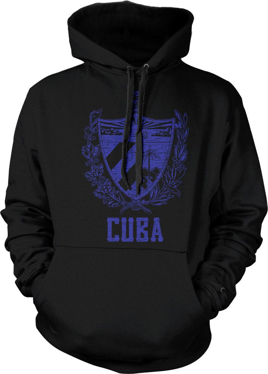 Made in USA Hoodie – Cuba Coat Arms Bold Graphic Sweatshirt with Phrygian Cap