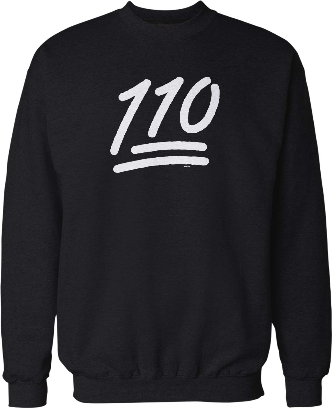 NOFO Clothing Co 110 Emoji, Keep it 110 Crew Neck Sweatshirt