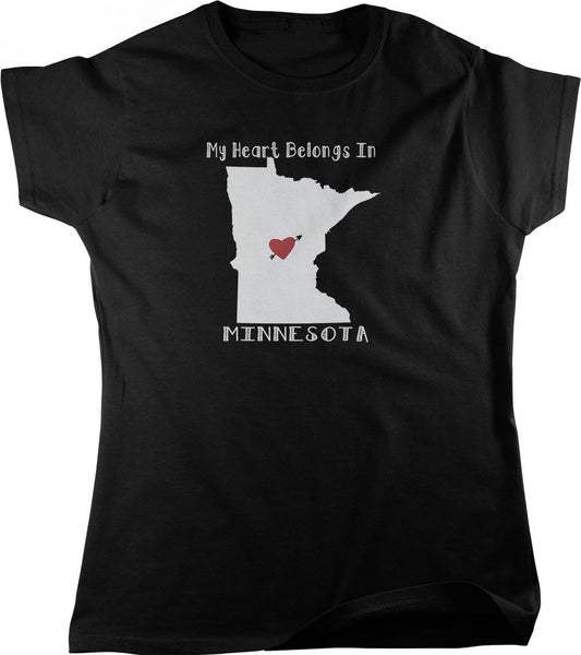 NOFO Clothing Co My Heart Belongs in Minnesota Women's T-Shirt