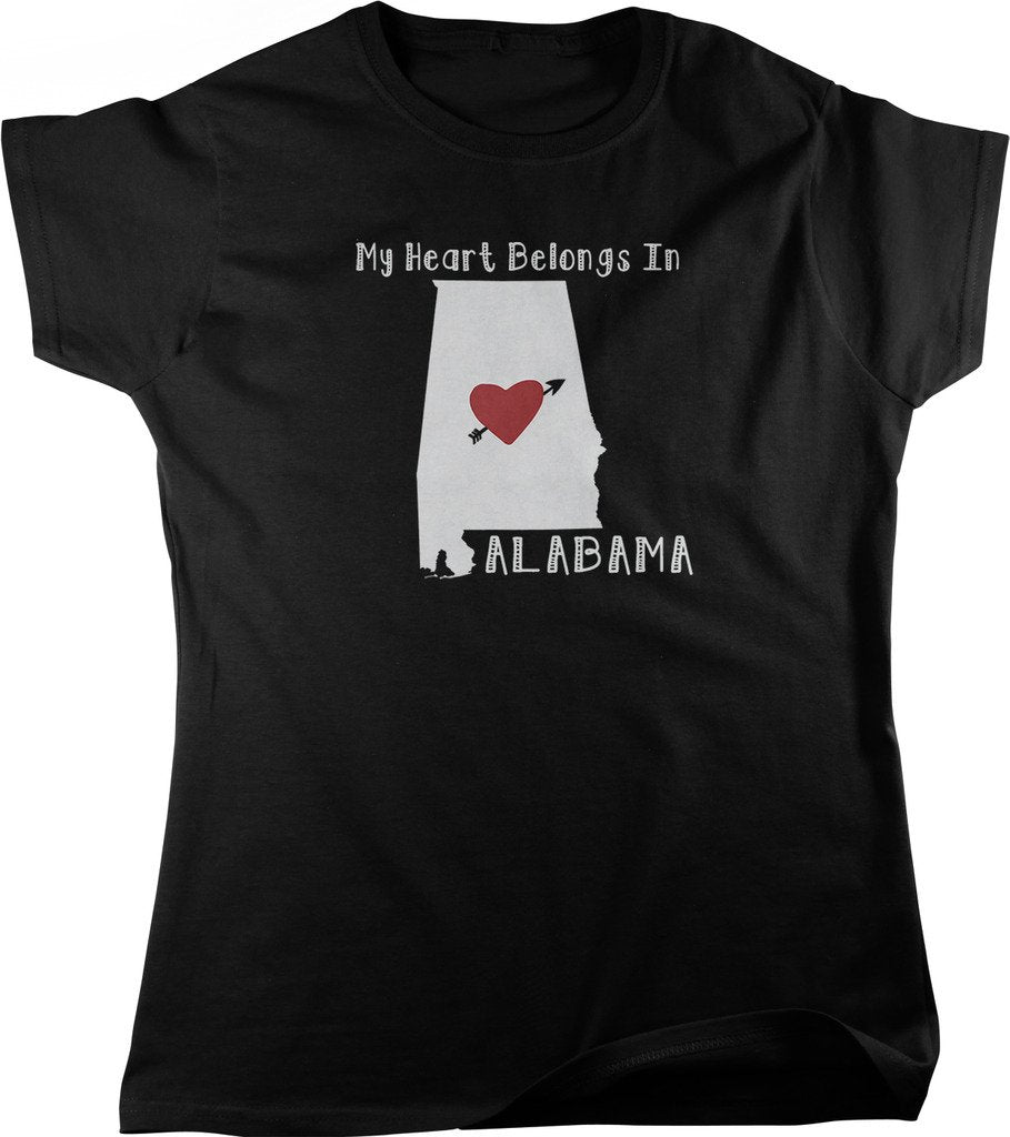 NOFO Clothing Co My Heart Belongs in Alabama Women's T-Shirt