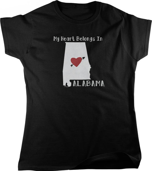 NOFO Clothing Co My Heart Belongs in Alabama Women's T-Shirt
