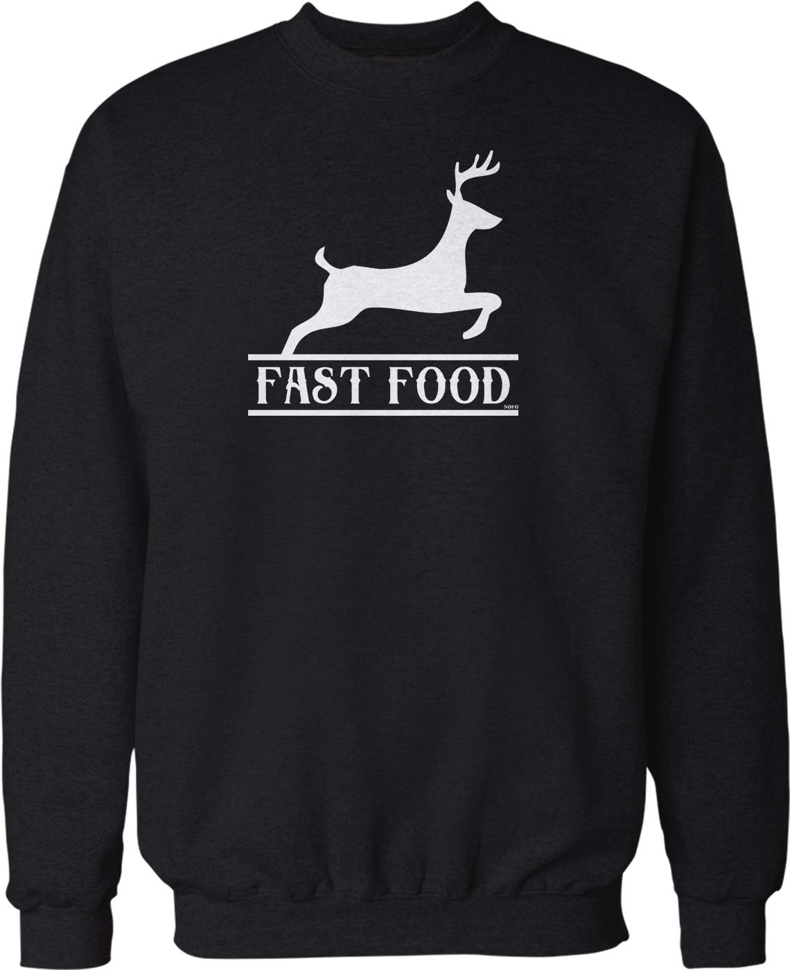 NOFO Clothing Co Fast Food, Hunting Deer Crew Neck Sweatshirt