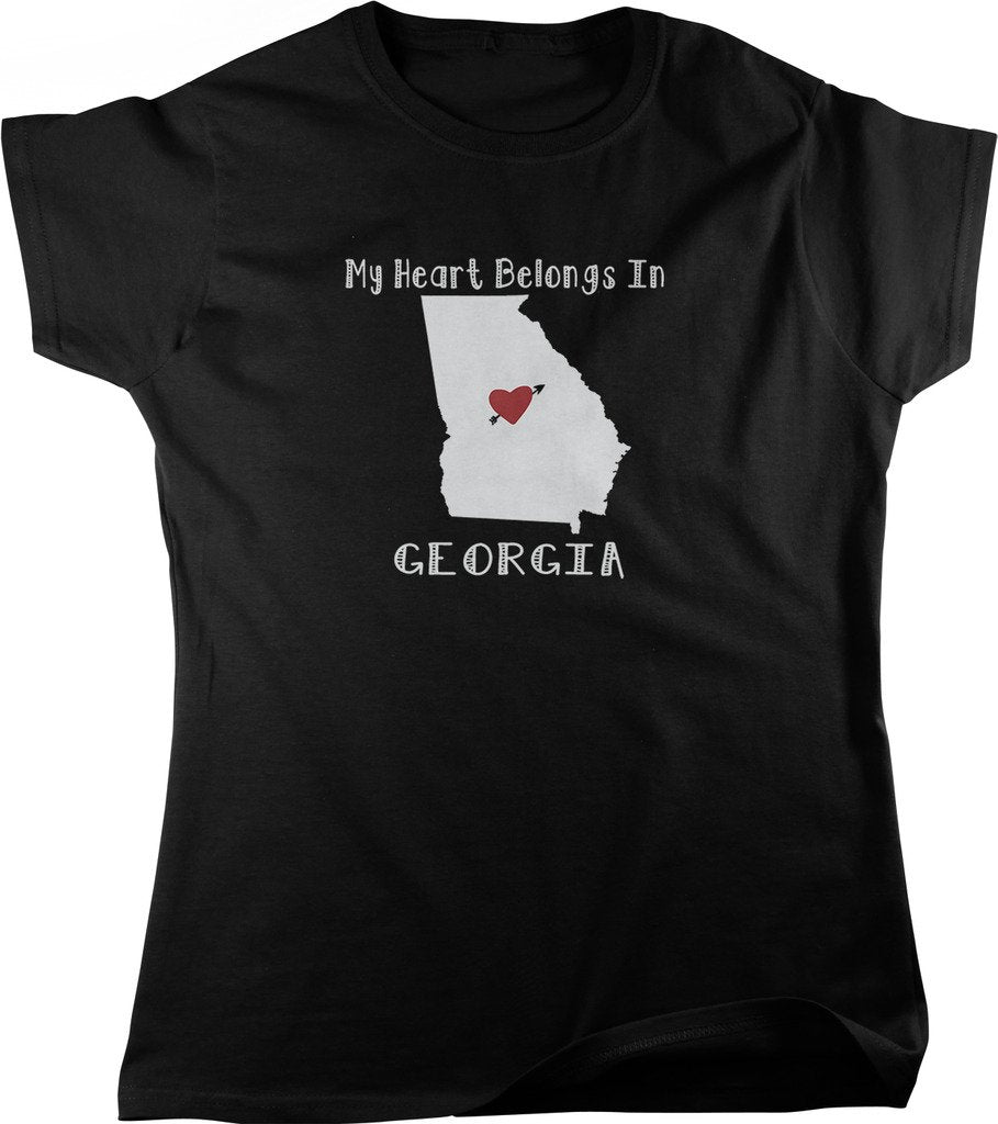NOFO Clothing Co My Heart Belongs in Georgia Women's T-Shirt