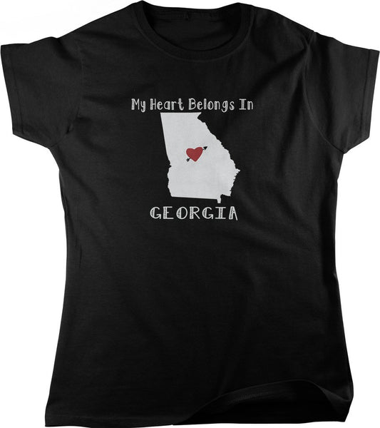 NOFO Clothing Co My Heart Belongs in Georgia Women's T-Shirt