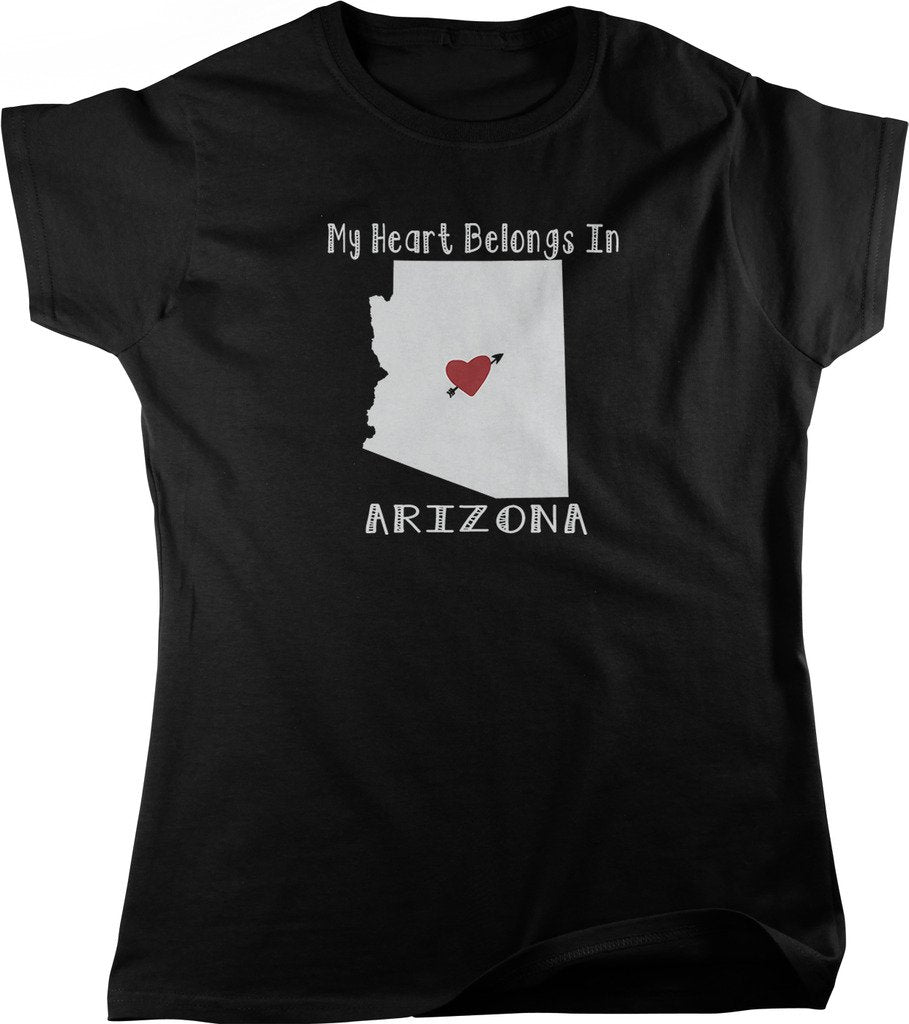 NOFO Clothing Co My Heart Belongs in Arizona Women's T-Shirt