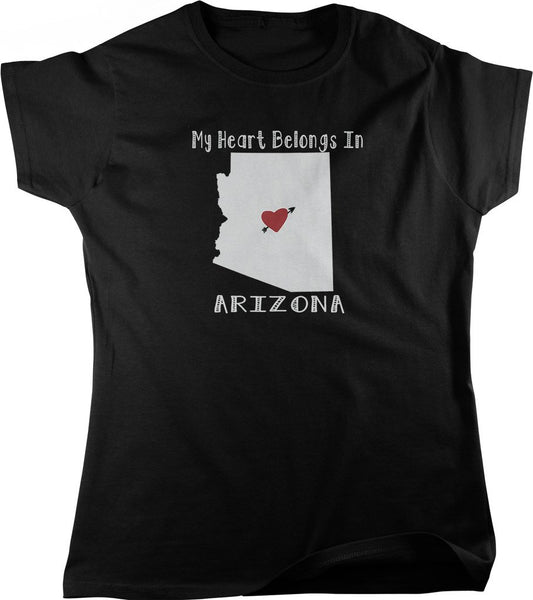 NOFO Clothing Co My Heart Belongs in Arizona Women's T-Shirt