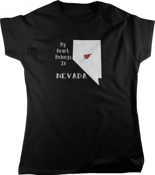 NOFO Clothing Co My Heart Belongs in Nevada Women's T-Shirt