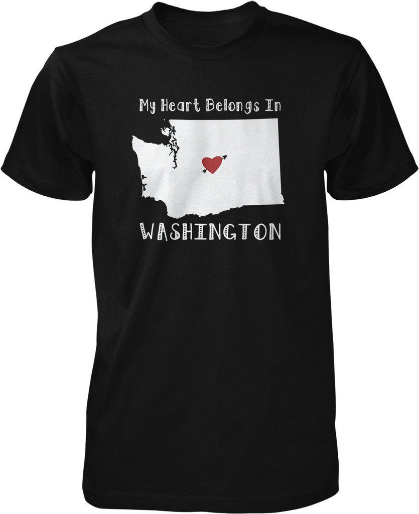NOFO Clothing Co My Heart Belongs in Washington Men's T-Shirt