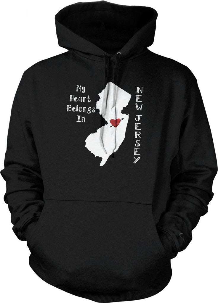 NOFO Clothing Co My Heart Belongs in New Jersey Hooded Sweatshirt