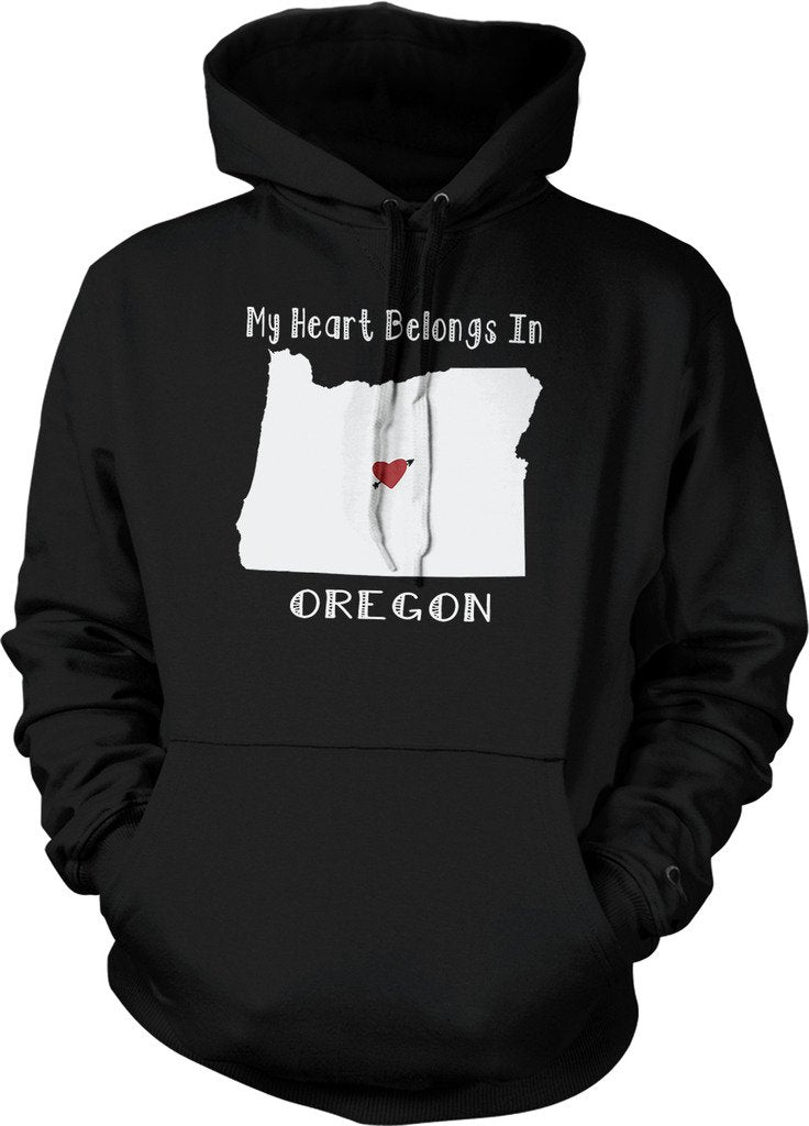 NOFO Clothing Co My Heart Belongs in Oregon Hooded Sweatshirt