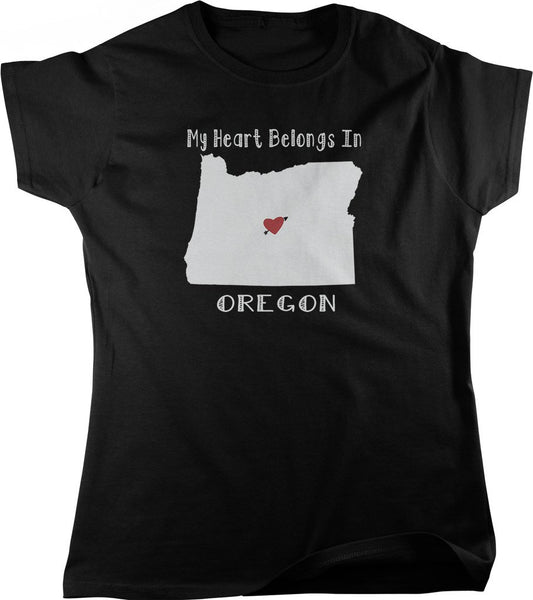 NOFO Clothing Co My Heart Belongs in Oregon Women's T-Shirt