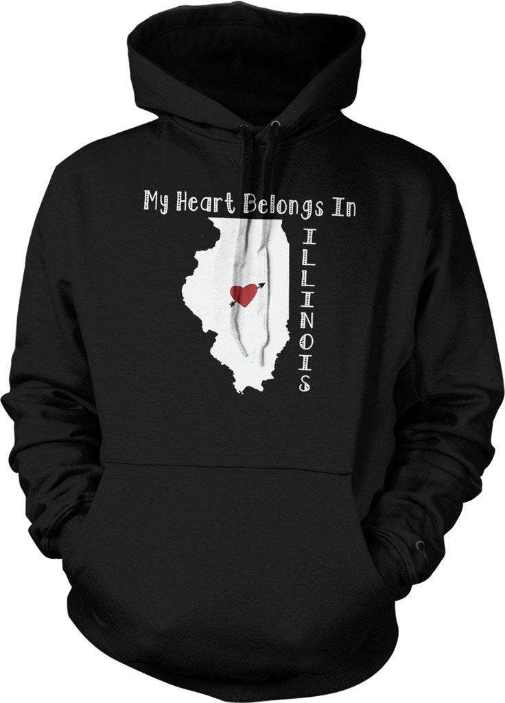 NOFO Clothing Co My Heart Belongs in Illinois Hooded Sweatshirt