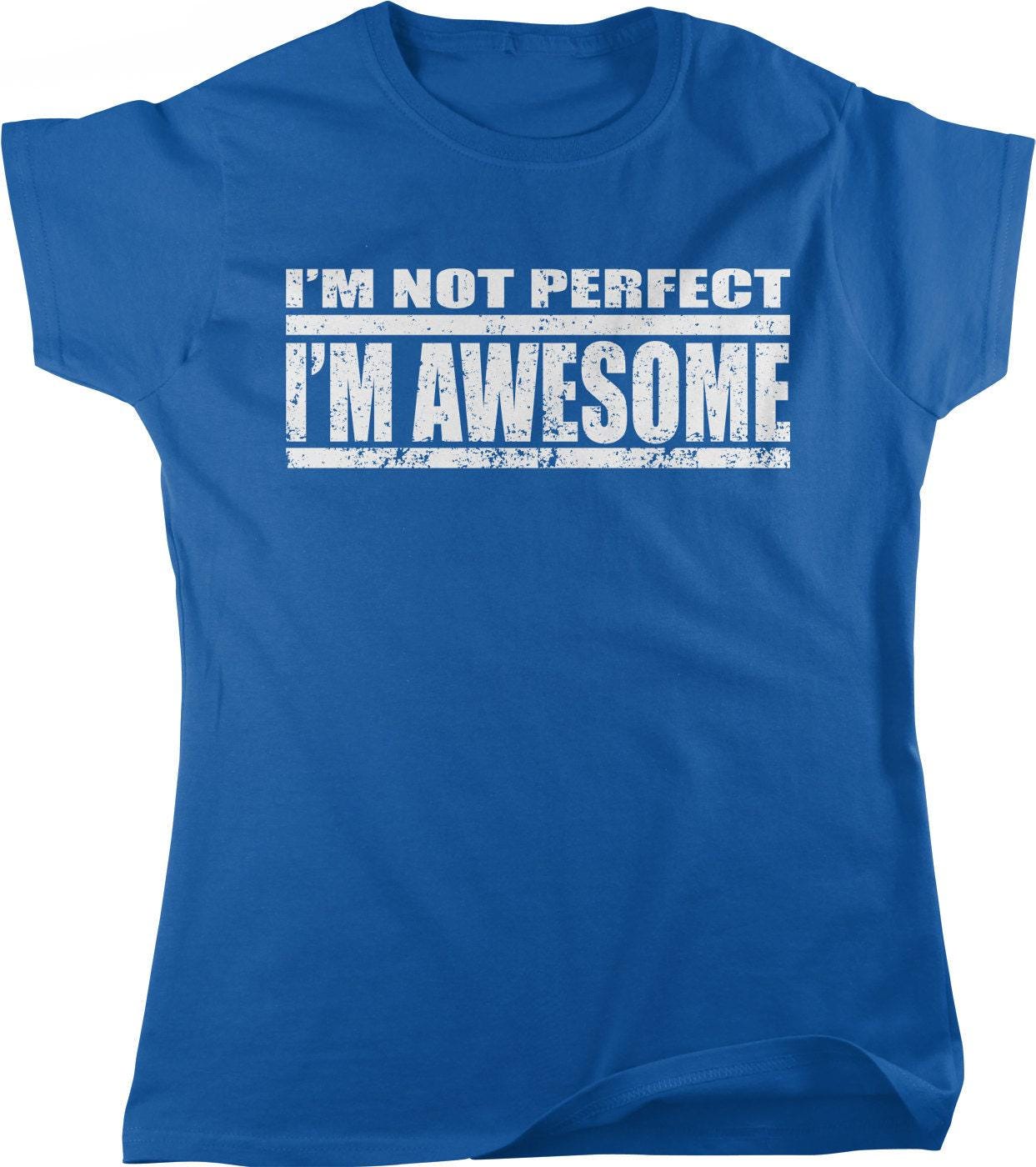 Motivational Women's Shirt – Perfectly Imperfect Tee | Light Gray, Sizes S-XL