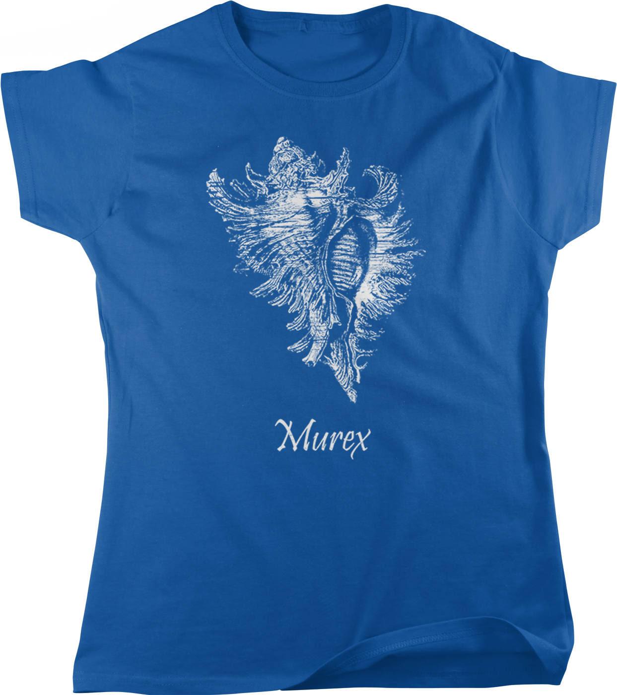 Women's Shimmery T-Shirt - Murex Print Full Cut Cotton Blend Tee