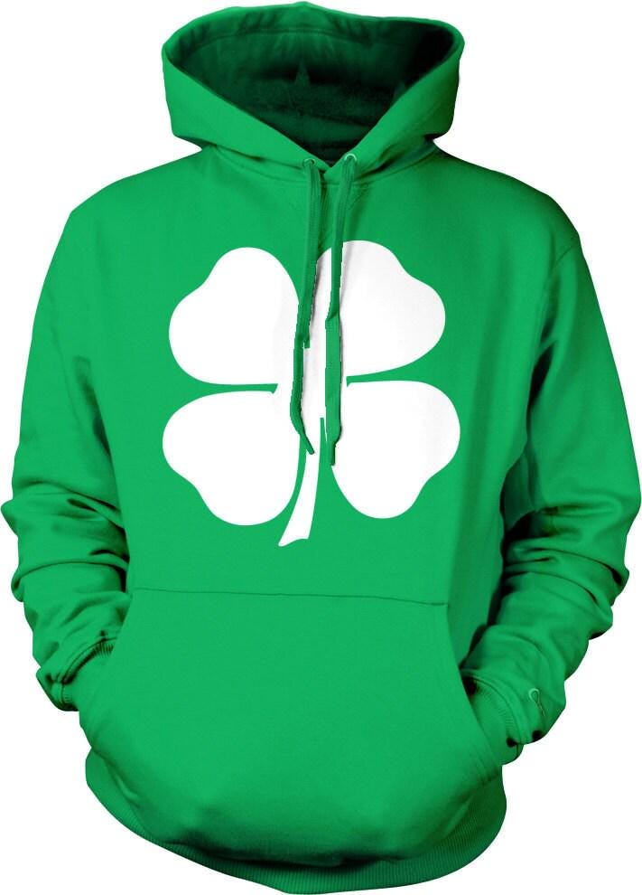 Four Leaf Clover Hoodie - Cozy Shamrock Sweatshirt | Irish Lucky Clover Gift
